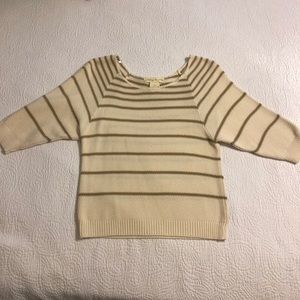 Staring at Stars Cream Striped Knit Sweater Top